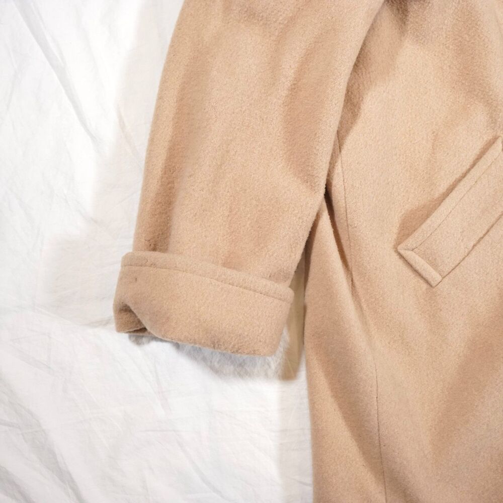 J.G. Hook Vintage Camel Wool Duffle Coat Tan Size 24W - Picture 2 of 9